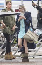 EMMA ROBERTS on the Set of Scream Queen in New Orleans