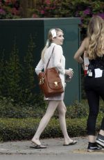 EMMA ROBERTS on the Set of Scream Queens in New Orleans 1903