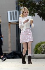 EMMA ROBERTS on the Set of Scream Queens in New Orleans 2203