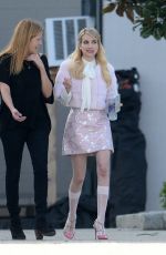 EMMA ROBERTS on the Set of Scream Queens in New Orleans 2203