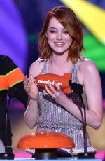 EMMA STONE at 2015 Nickelodeon Kids Choice Awards in Inglewood