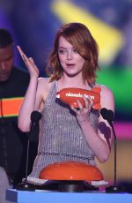 EMMA STONE at 2015 Nickelodeon Kids Choice Awards in Inglewood