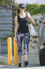 EMMY ROSSUM Arrives at Soulcycle in Santa Monica