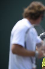 EUGENIE BOUCHARD at Practice Session at Miami Open Tennis Tournament in Key Biscayne
