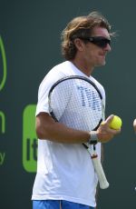 EUGENIE BOUCHARD at Practice Session at Miami Open Tennis Tournament in Key Biscayne