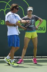 EUGENIE BOUCHARD at Practice Session at Miami Open Tennis Tournament in Key Biscayne