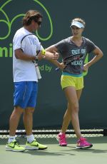 EUGENIE BOUCHARD at Practice Session at Miami Open Tennis Tournament in Key Biscayne