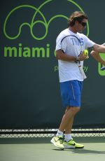 EUGENIE BOUCHARD at Practice Session at Miami Open Tennis Tournament in Key Biscayne