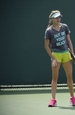 EUGENIE BOUCHARD at Practice Session at Miami Open Tennis Tournament in Key Biscayne