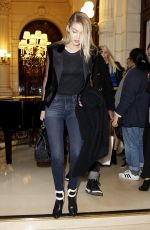 GIGI HADID at Balmain Fashion Show in Paris