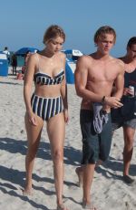 GIGI HADID in Bikini at a Beach in Miami 1503