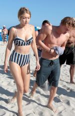 GIGI HADID in Bikini at a Beach in Miami 1503