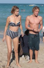 GIGI HADID in Bikini at a Beach in Miami 1503