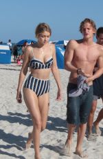 GIGI HADID in Bikini at a Beach in Miami 1503