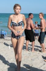 GIGI HADID in Bikini at a Beach in Miami 1503