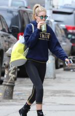 GIGI HADID in Leggings Leaves a Gym in New York 1703