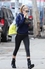 GIGI HADID in Leggings Leaves a Gym in New York 1703