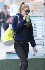 GIGI HADID in Leggings Leaves a Gym in New York 1703