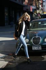 GIGI HADID in Ripped Jeans Out and About in New York 2403