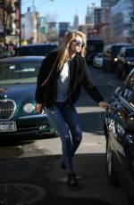 GIGI HADID in Ripped Jeans Out and About in New York 2403