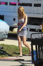 HEATHER GRAHAM on the Set of Studio City in Los Angeles