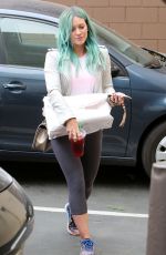 HILARY DUFF Colored Her Hair in Green at Nine Zero One Salon in West Hollywood