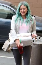 HILARY DUFF Colored Her Hair in Green at Nine Zero One Salon in West Hollywood
