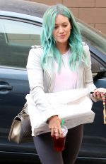 HILARY DUFF Colored Her Hair in Green at Nine Zero One Salon in West Hollywood