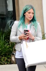 HILARY DUFF Colored Her Hair in Green at Nine Zero One Salon in West Hollywood