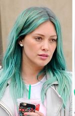 HILARY DUFF Colored Her Hair in Green at Nine Zero One Salon in West Hollywood