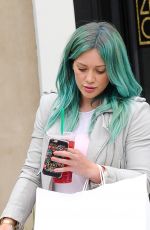 HILARY DUFF Colored Her Hair in Green at Nine Zero One Salon in West Hollywood