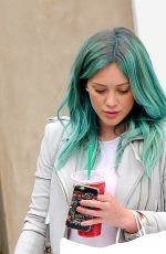 HILARY DUFF Colored Her Hair in Green at Nine Zero One Salon in West Hollywood