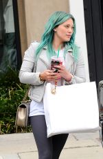 HILARY DUFF Colored Her Hair in Green at Nine Zero One Salon in West Hollywood