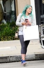 HILARY DUFF Colored Her Hair in Green at Nine Zero One Salon in West Hollywood