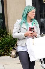 HILARY DUFF Colored Her Hair in Green at Nine Zero One Salon in West Hollywood