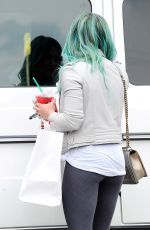 HILARY DUFF Colored Her Hair in Green at Nine Zero One Salon in West Hollywood