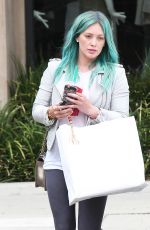 HILARY DUFF Colored Her Hair in Green at Nine Zero One Salon in West Hollywood