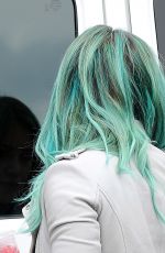 HILARY DUFF Colored Her Hair in Green at Nine Zero One Salon in West Hollywood