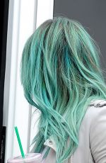 HILARY DUFF Colored Her Hair in Green at Nine Zero One Salon in West Hollywood