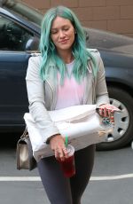 HILARY DUFF Colored Her Hair in Green at Nine Zero One Salon in West Hollywood
