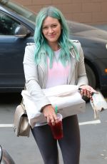 HILARY DUFF Colored Her Hair in Green at Nine Zero One Salon in West Hollywood