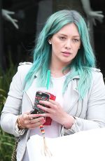 HILARY DUFF Colored Her Hair in Green at Nine Zero One Salon in West Hollywood
