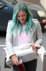 HILARY DUFF Colored Her Hair in Green at Nine Zero One Salon in West Hollywood