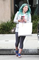 HILARY DUFF Colored Her Hair in Green at Nine Zero One Salon in West Hollywood