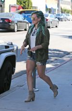 HILARY DUFF in Denim Shorts Out and About in Los Angeles 2603