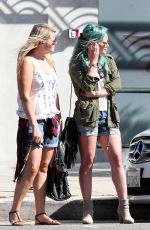 HILARY DUFF in Denim Shorts Out and About in Los Angeles 2603