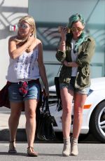 HILARY DUFF in Denim Shorts Out and About in Los Angeles 2603