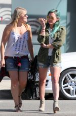 HILARY DUFF in Denim Shorts Out and About in Los Angeles 2603