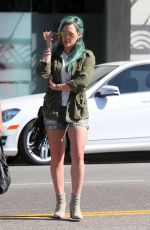 HILARY DUFF in Denim Shorts Out and About in Los Angeles 2603