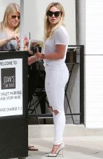 HILARY DUFF in White Jeans Out and About in Studio City